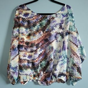 Multicolored pattern blouse